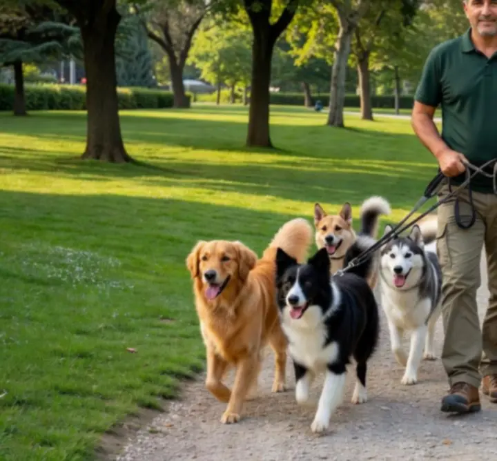 SOFTTEX yürüyüş uzmanı bir köpek ile yürüyüşte